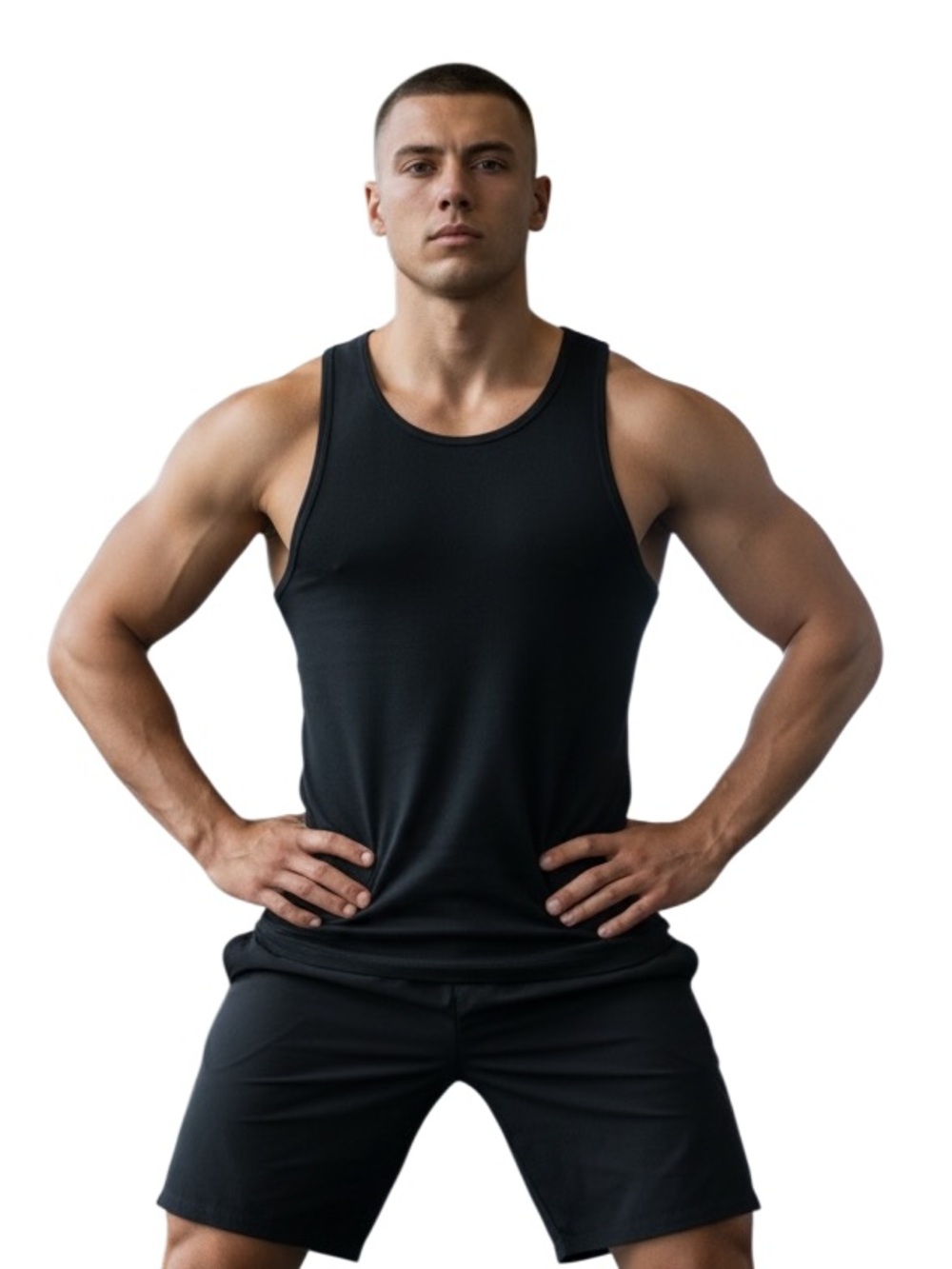 Rhone Reign Sleeveless Tank Lightweight Breathable, Medium, Asphalt Heather Gray